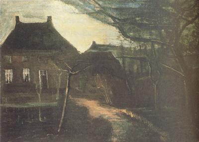 Vincent Van Gogh The Parsonage at Nuenen by Moonlight (nn04)